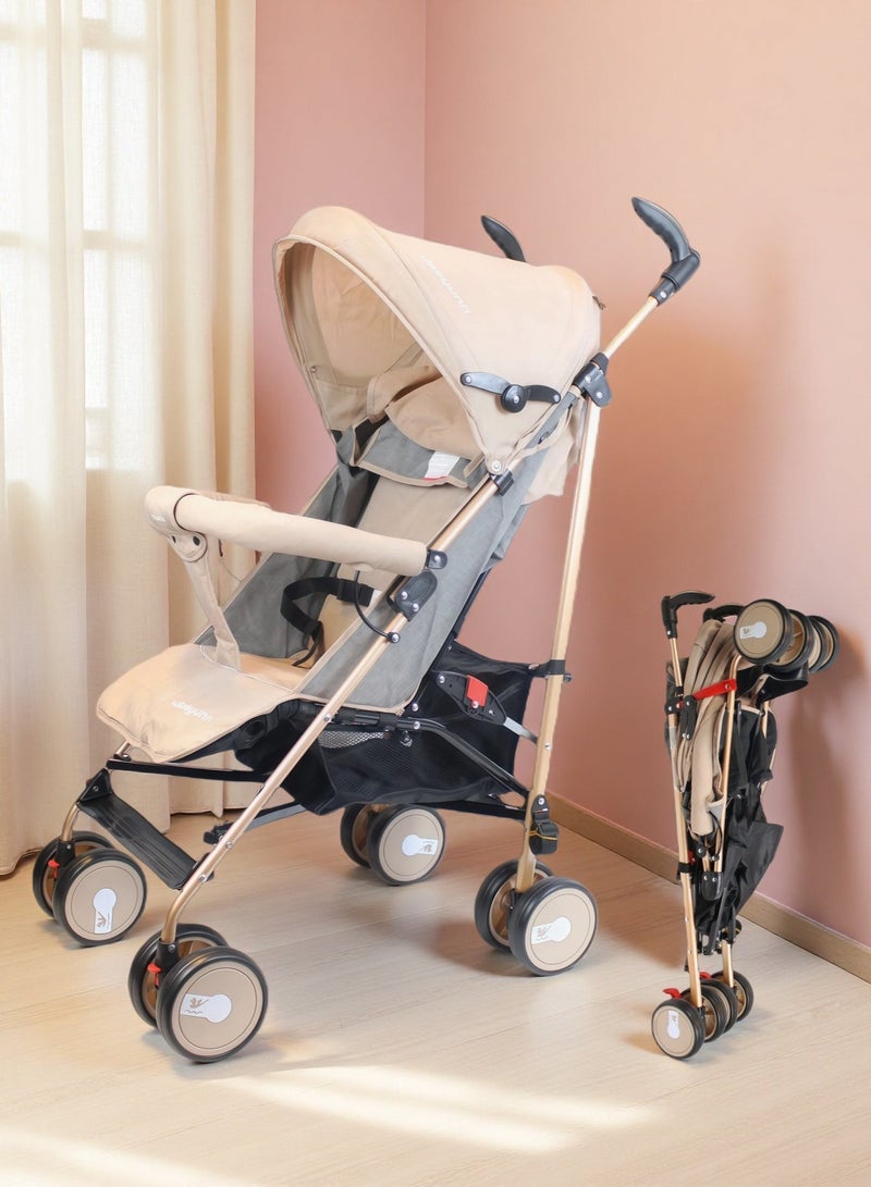 Foldable Ultra Lightweight Travel Stroller with Absorbent Multi Position Reclining Seat Adjustable Canopy Foldable Storage Basket Umbrella Foldable Design NO.1103 - Image 1